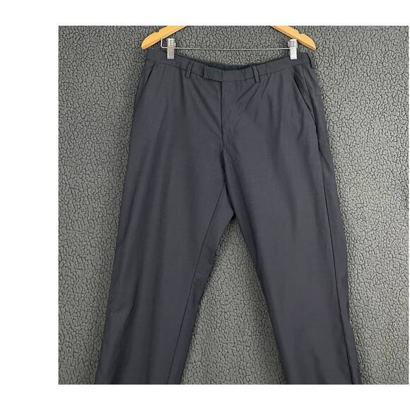 Hugo Boss Dress Pants 34 R Men's 100% Virgin Wool | Blue Business Wear Slacks - Picture 10 of 11